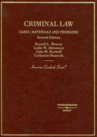 Criminal Law Cases and Materials 2nd Edition PDF