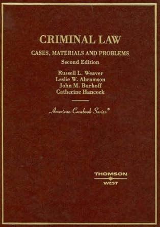 Criminal Law Cases and Materials 2nd Edition PDF