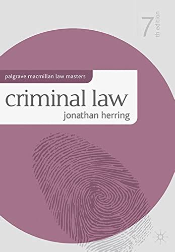 Criminal Law Palgrave MacMillan Law Masters Kindle Editon
