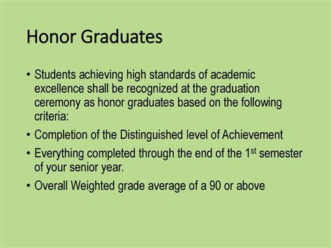 Criteria for Honor Roll: Achieving Academic Excellence