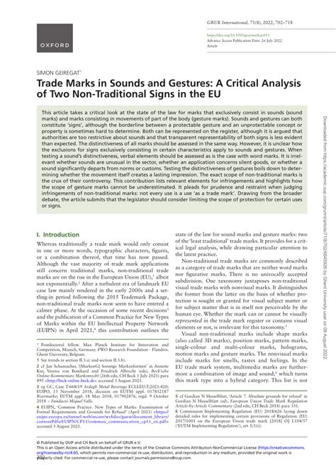 Critical Analysis of the Provisions Governing Trade Marks PDF