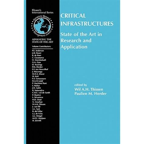 Critical Infrastructures State of the Art in Research and Application 1st Edition Epub