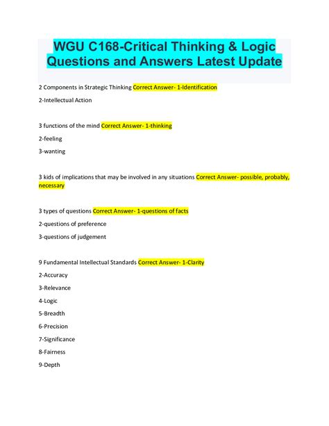 Critical Reasoning Questions And Answers Reader