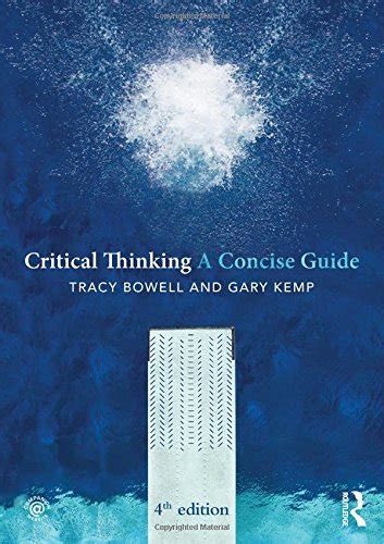 Critical Thinking A Concise Guide Kindle Editon