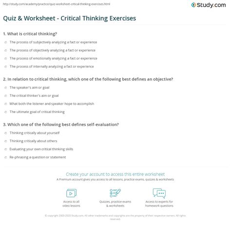 Critical Thinking Answers To Exercises PDF