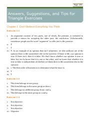 Critical Thinking Moore Exercises Answers PDF