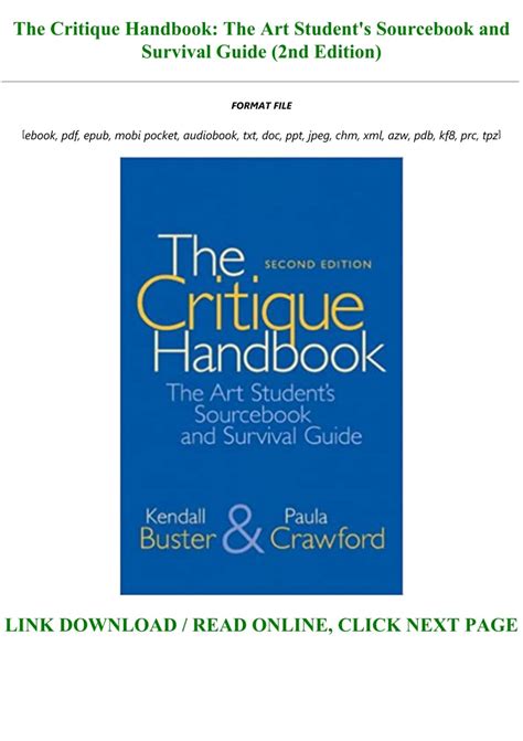 Critique Handbook Ebook Reader