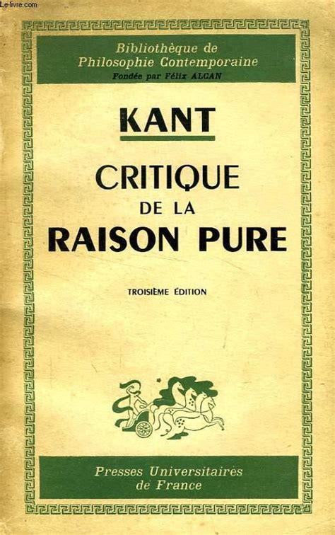 Critique de La Raison Pure Volume 1 Ed1869 Philosophie French Edition Doc
