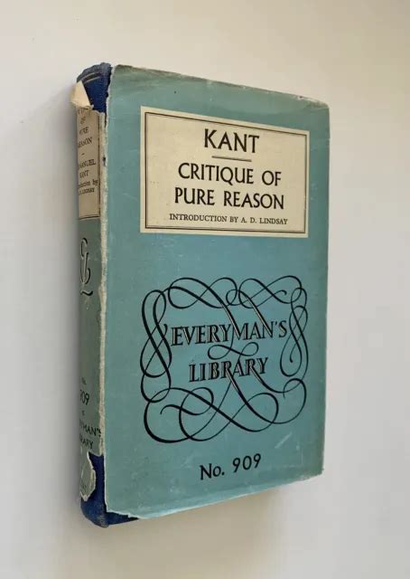 Critique of Pure Reason Everyman s Library 909 Kindle Editon