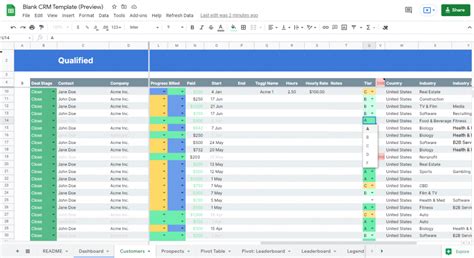 Crm Template For Google Sheets