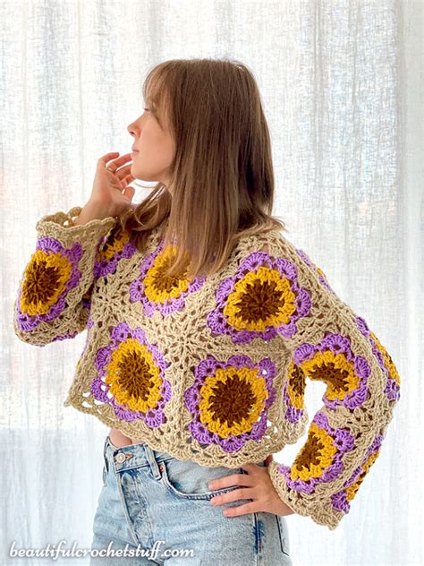 Crochet Floral Sweaters: