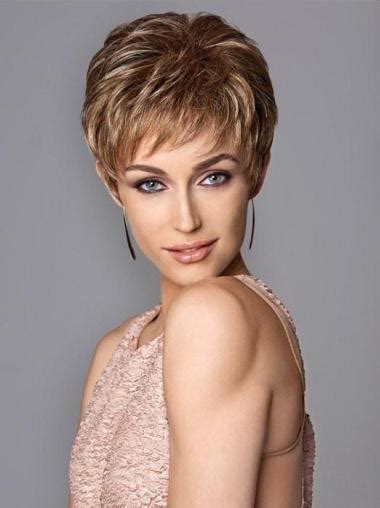 Cropped Brown Capless Synthetic Wigs