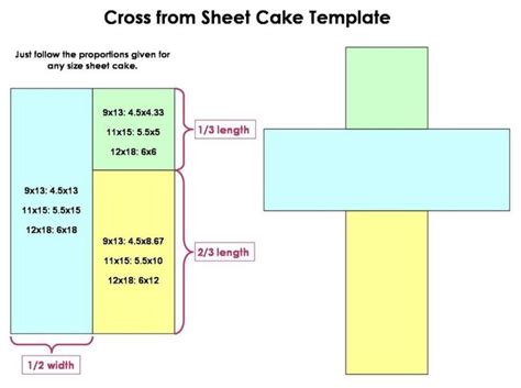 Cross Cake Template