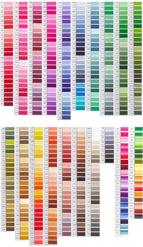 Cross Stitch Color Chart