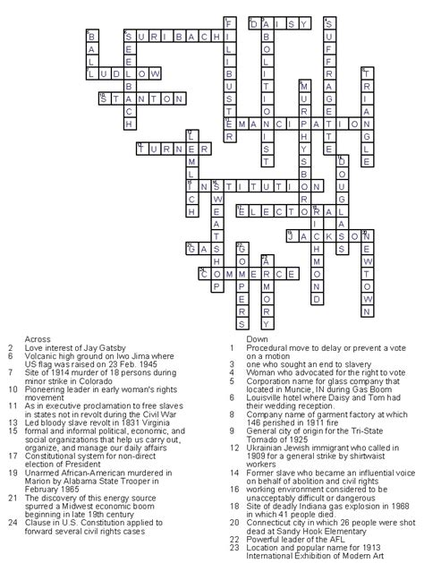 Crossword Puzzle And Answer Key Epub