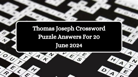 Crossword Puzzle Answers Thomas PDF