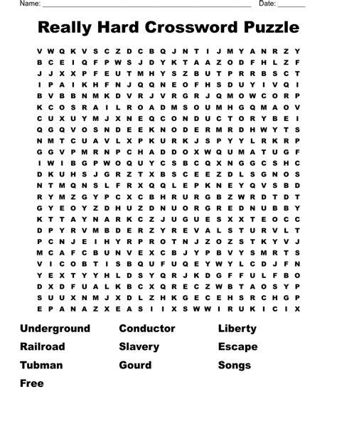 Crossword Puzzle Impossible Hard Word Search Printable
