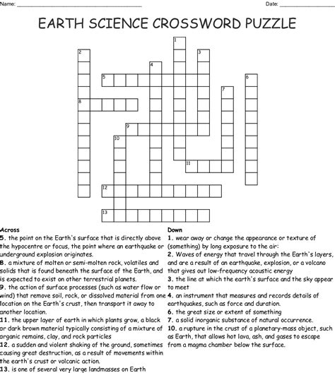 Crossword Puzzle Science With Answers Kindle Editon