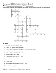 Crossword Science Spectrum 2008 Answer Key By Holt Rinehart Doc