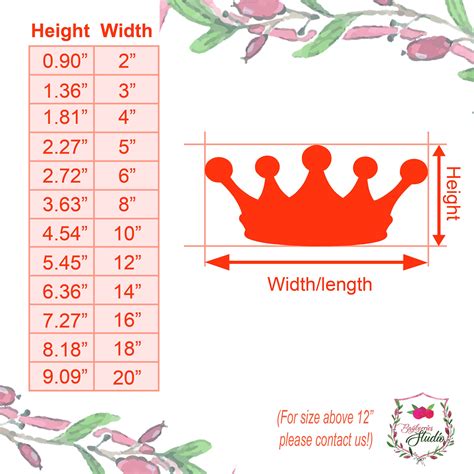 Crown Royal Size Chart