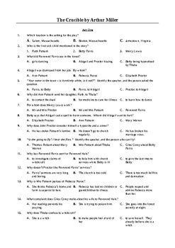 Crucible Ap Multiple Choice Questions With Answers Kindle Editon