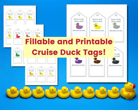 Cruising Duck Tags Free Printable