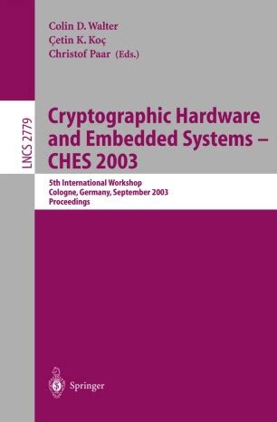 Cryptographic Hardware and Embedded Systems - CHES 2005 7th International Workshop, Edinburgh, UK, A Doc