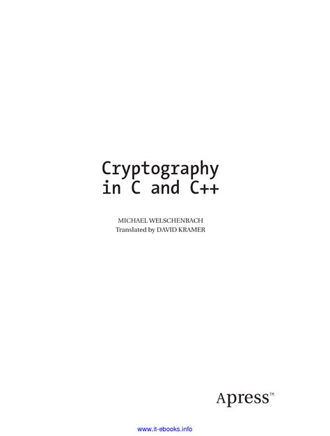 Cryptography in C and C++ 2nd Edition PDF