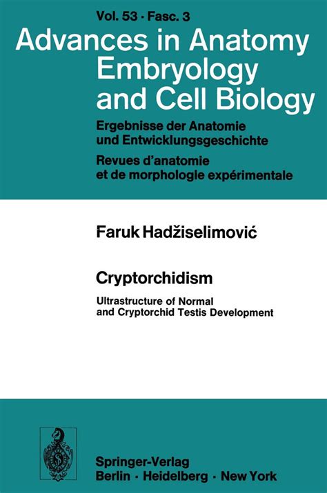 Cryptorchidism Ultrastructure of Normal and Cryptorchid Testis Development Vol. 53 Reader