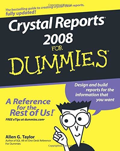 Crystal Reports 8 for Dummies 1st Edition PDF