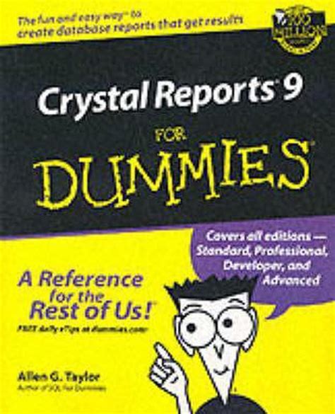Crystal Reports 9 for Dummies Kindle Editon