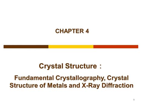 Crystal Structure: A Fundamental Insight