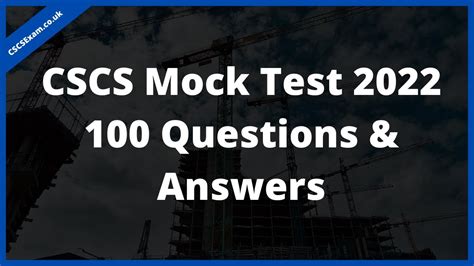 Cscs Card Test Questions And Answers PDF