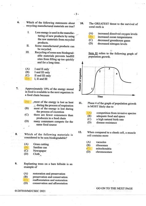 Csec Biology Past Papers And Answers Reader