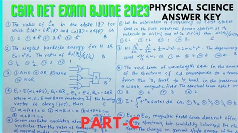 Csir Net 2013 Answer Key Engineering Science Epub