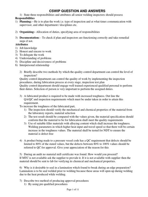 Cswip Question Answer Doc