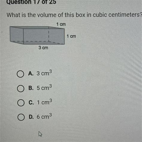 Cubic Centimeter (cm³):