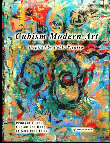 Cubism Modern Art Inspired by Pablo Picasso Prints in a Book Cut-out and Hang or Keep book Intact