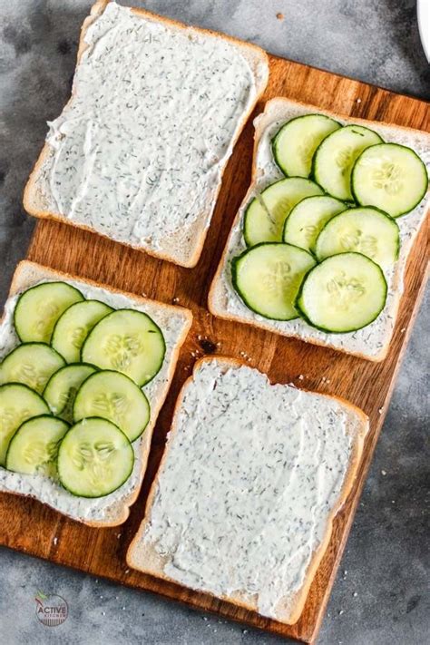 Cucumber and Cream Cheese Sandwiches: