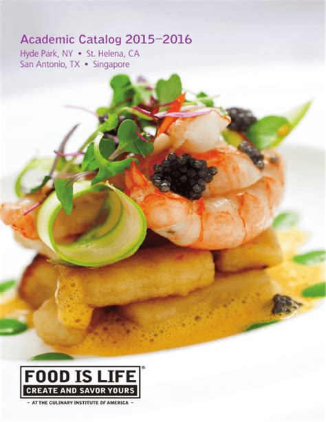 Culinary Institute Of America Academic Catalog