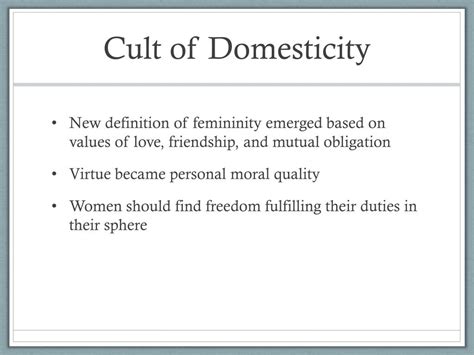 Cult of Domesticity APUSH Definition