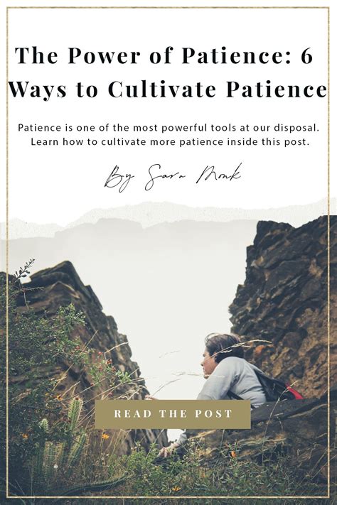 Cultivate Patience: