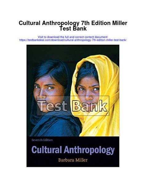 Cultural Anthropology Book By Barbara Miller 7th Edition Pdf Free Epub