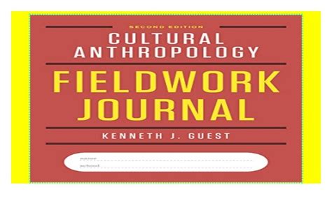 Cultural Anthropology Fieldwork Journal Epub