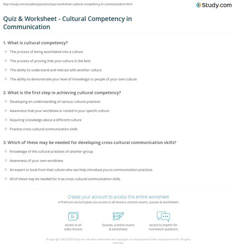Cultural Awareness Quiz With Answers Epub