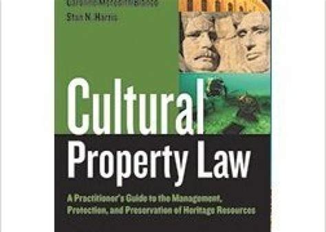 Cultural Property Law Management Protection and Preservation of Heritage PDF