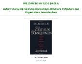 Culture′s Consequences Comparing Values Behaviors Institutions and Organizations Across Nations Epub