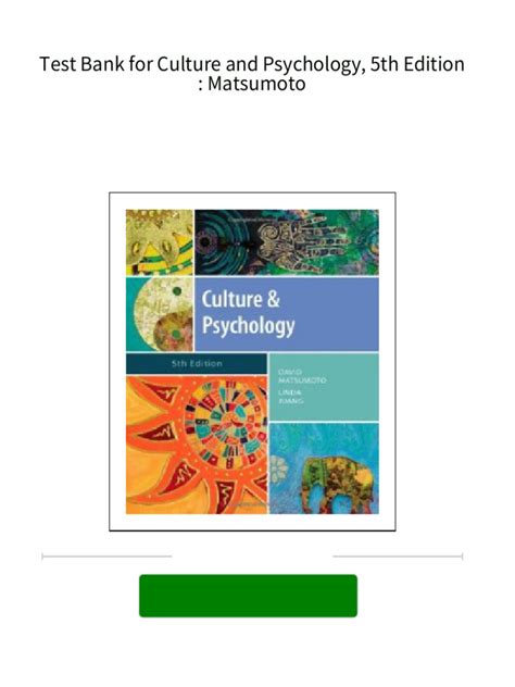 Culture And Psychology 5th Edition Pdf Kindle Editon