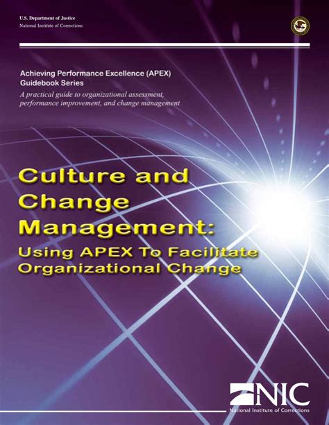 Culture and Change Management Using APEX to Facilitate Organizational Change Scholar s Choice Edition Doc