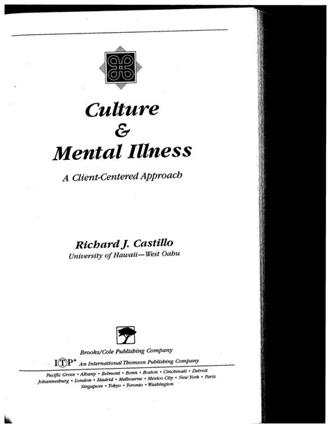 Culture and Mental Illness: A Client-Centered Approach Ebook Epub